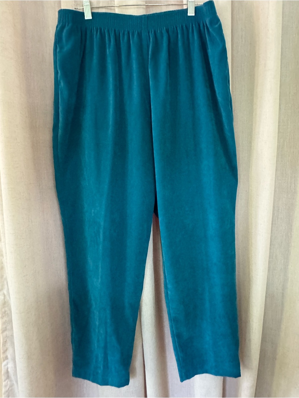 Allison Daley Teal Velvet Pull-On Pants Size 18